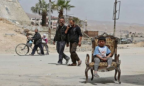 Habitantes de Ghouta Oriental vuelven a sus casas Habitantes de Ghouta Oriental vuelven a sus casas